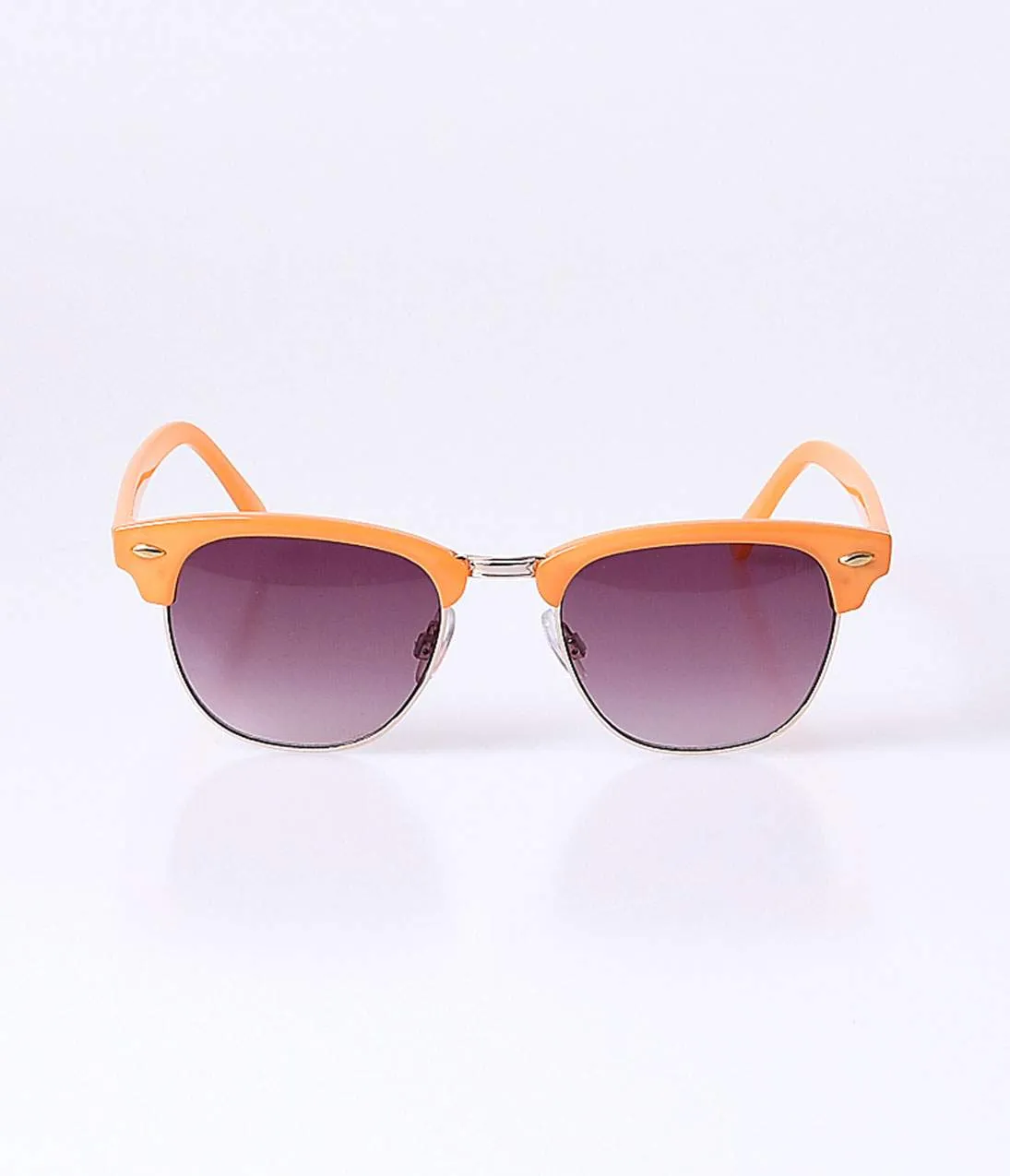 Retro Orange Sorbet Tinted Square Sunglasses sold by Unique Vintage product image thumbnail 2