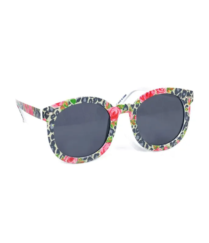 Rose Floral Winky Dinky Round Sunglasses sold by Unique Vintage
