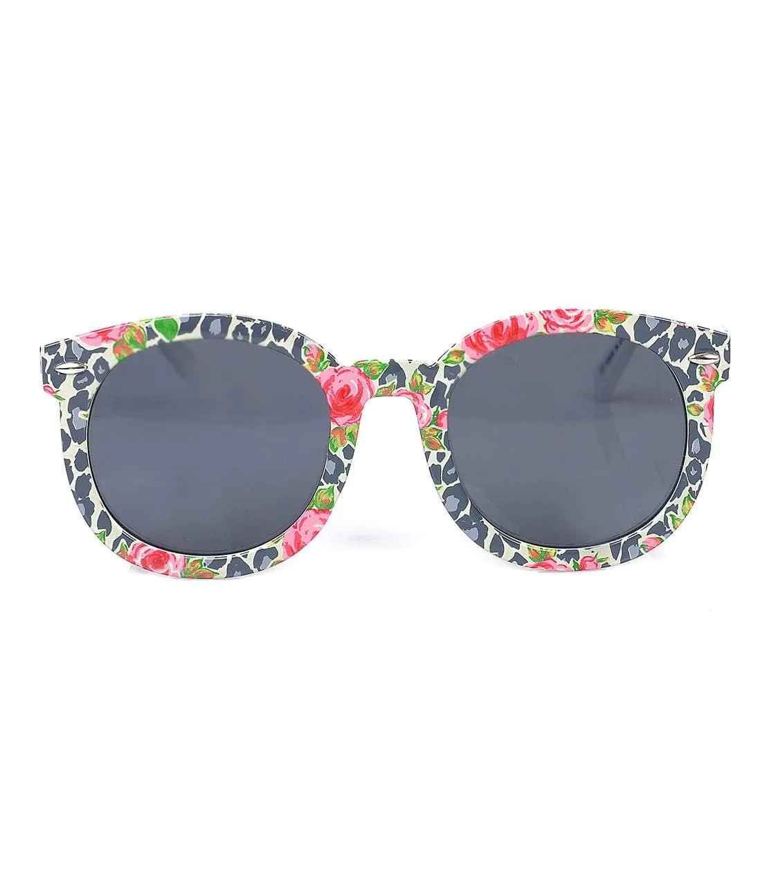 Rose Floral Winky Dinky Round Sunglasses sold by Unique Vintage product image thumbnail 2