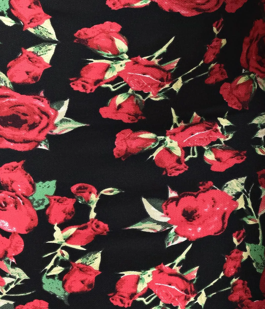 Unique Vintage Plus Size Black & Red Knit Draped Sophia Wiggle Dress sold by Unique Vintage product image thumbnail 3