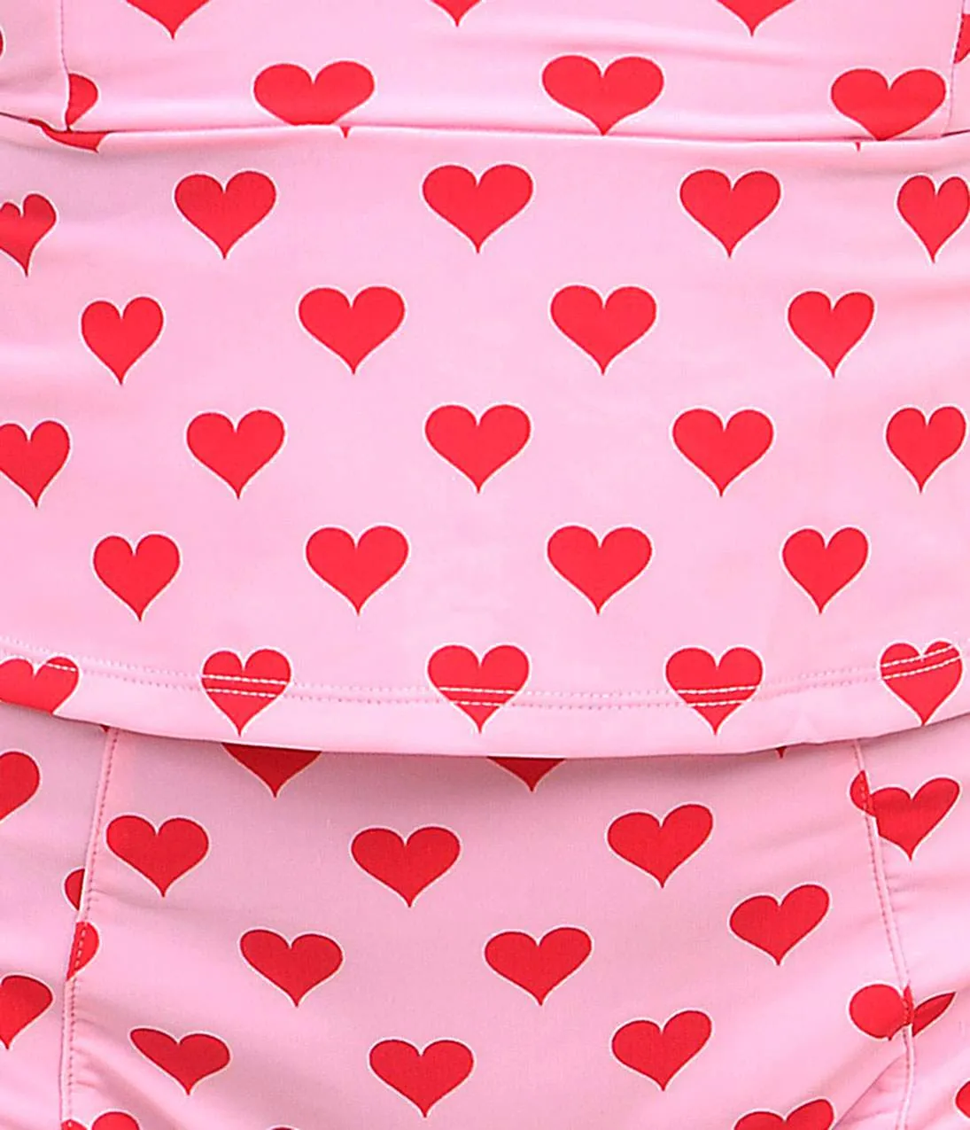 Kingdom & State Pink & Red Heart High Waist Bombshell Swim Bottom sold by Unique Vintage product image thumbnail 2