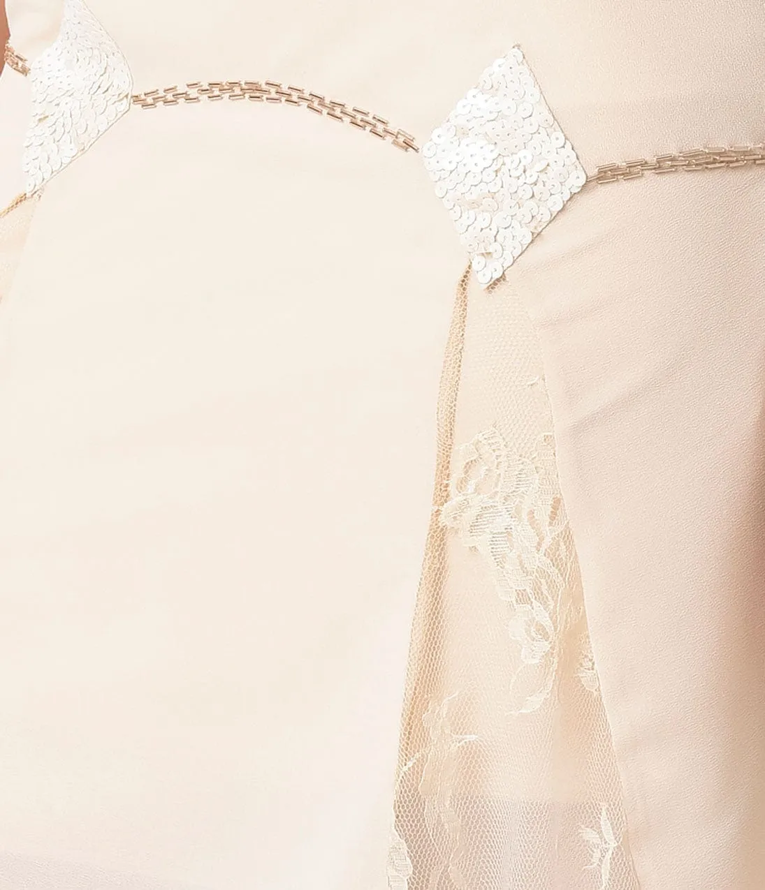 Unique Vintage 1920s Style Cream Hemingway Flapper Dress sold by Unique Vintage product image thumbnail 2