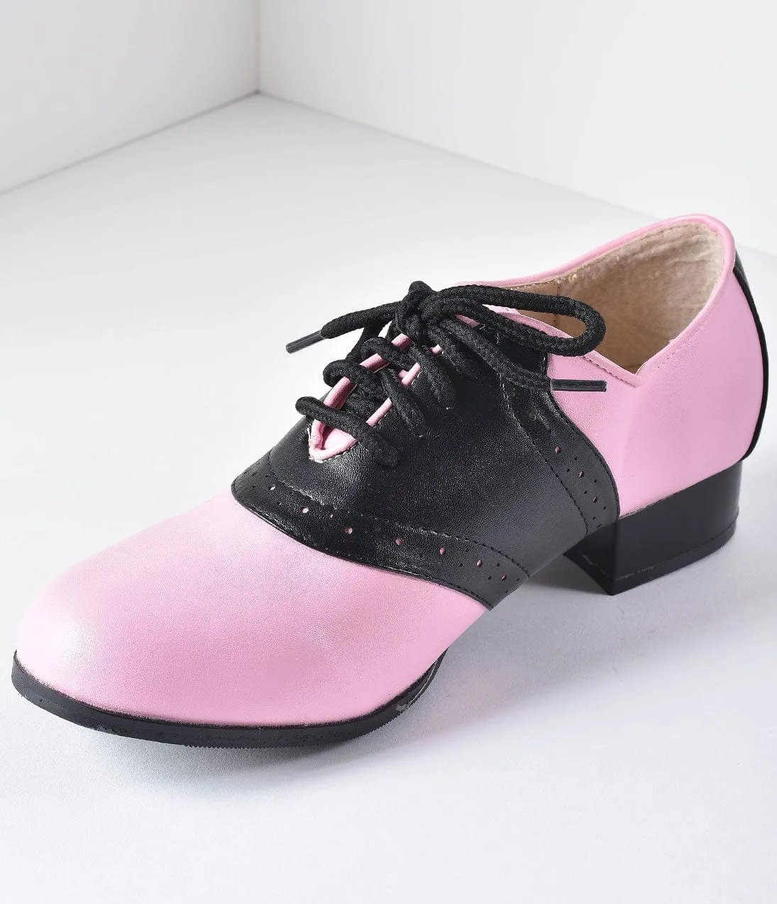 Retro Style Pink & Black Two Tone Saddle Shoes sold by Unique Vintage product image thumbnail 5