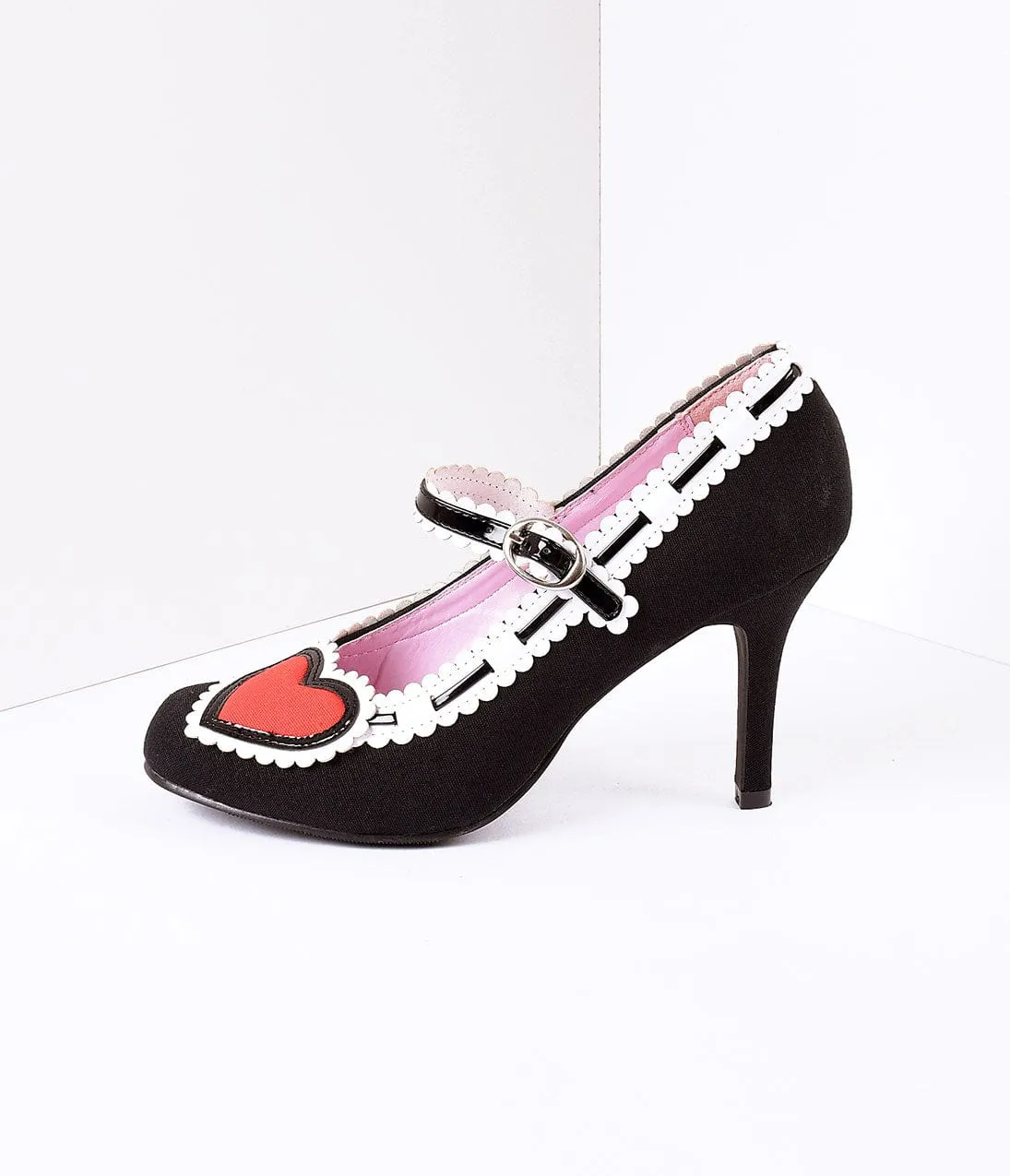Black & Red Heart Mary Jane Pumps sold by Unique Vintage product image thumbnail 5