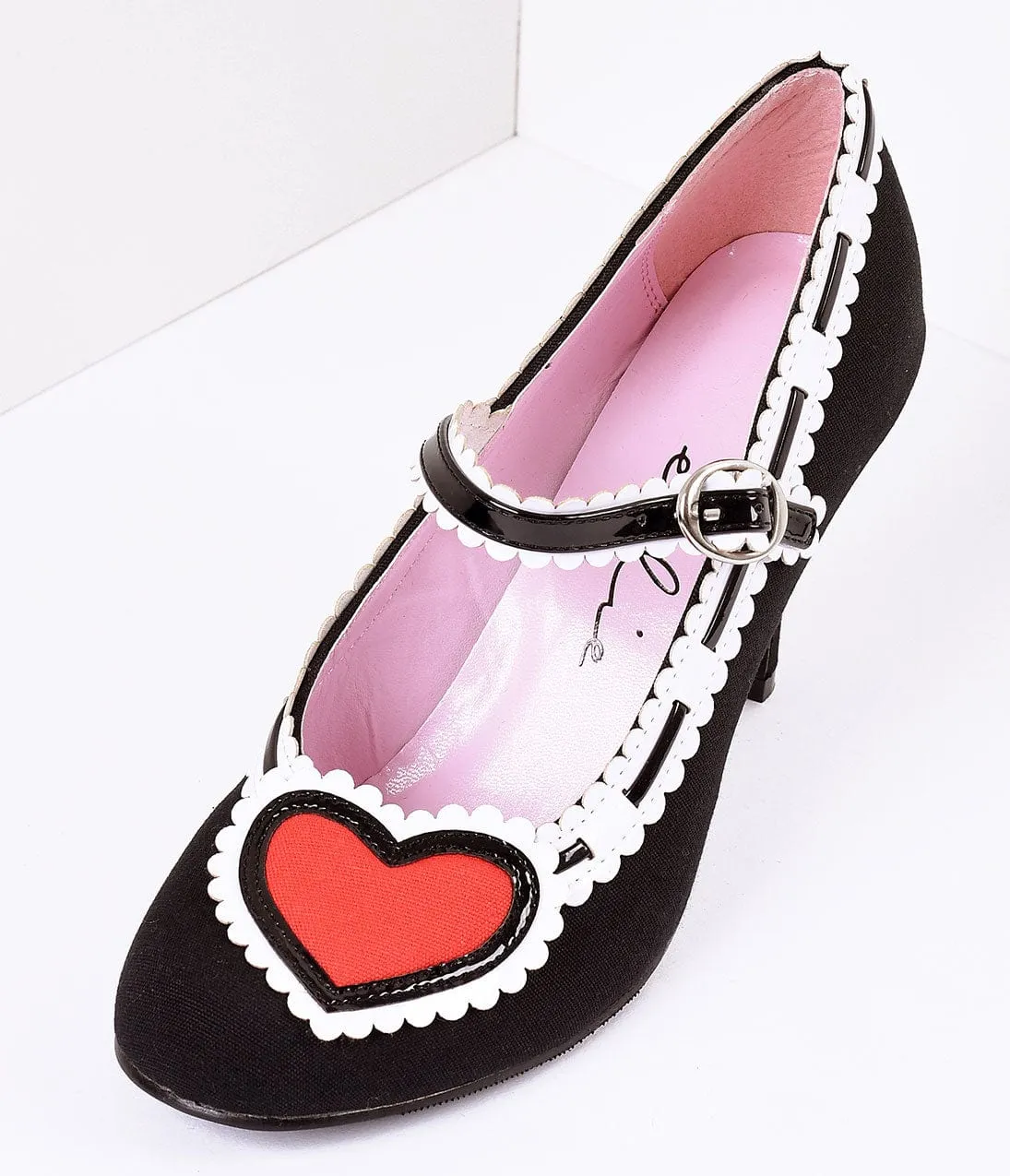 Black & Red Heart Mary Jane Pumps sold by Unique Vintage product image thumbnail 4