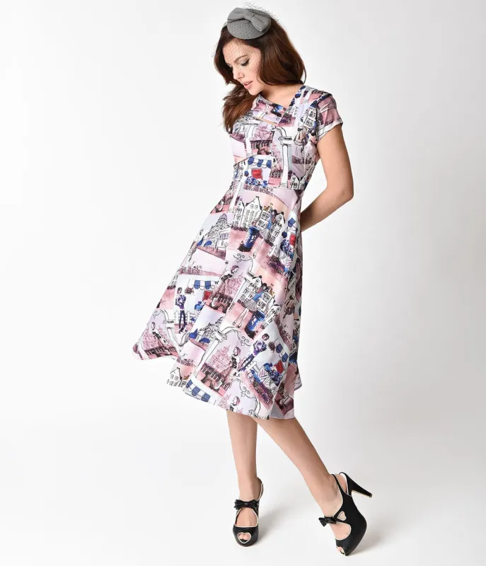 Unique Vintage Light Purple Promenade Amelia Swing Dress made by Unique Vintage