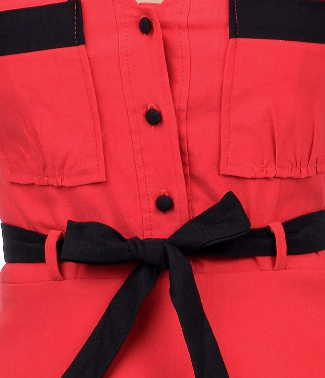 Unique Vintage Red & Black Five & Dine Swing Dress sold by Unique Vintage product image thumbnail 5