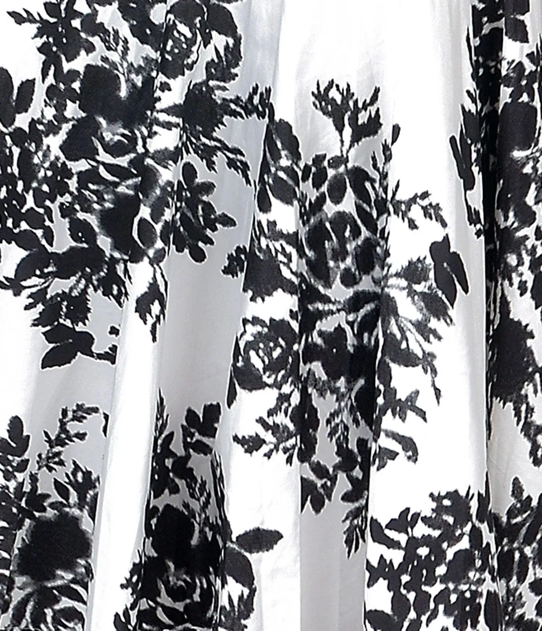 Unique Vintage Black & White Blanc! Noir! Fleur! Scoop Neck Belted Swing Dress sold by Unique Vintage product image thumbnail 4