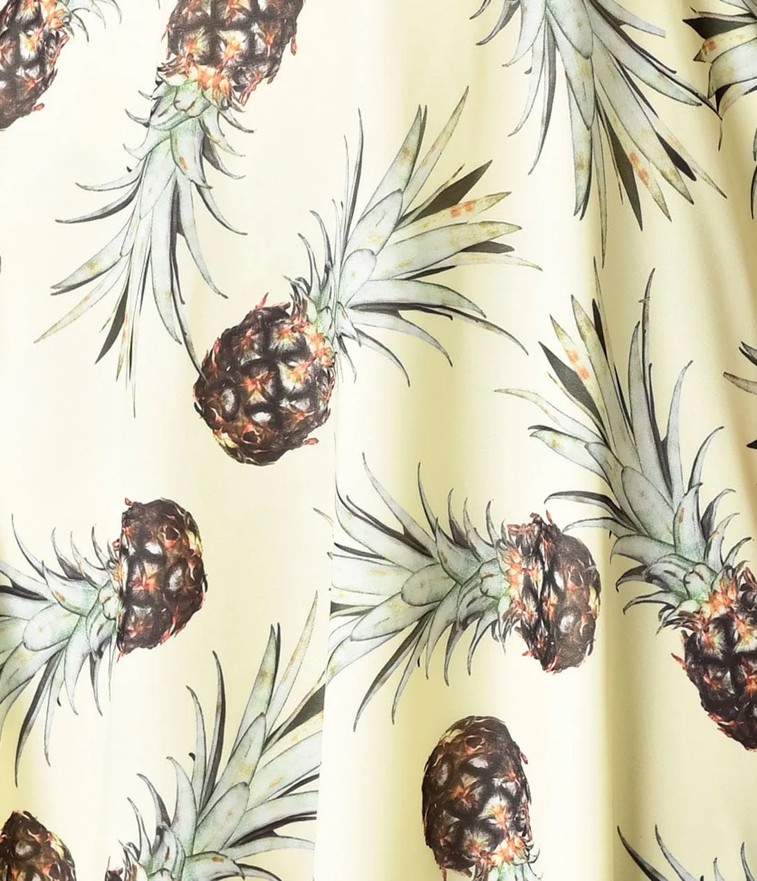 Unique Vintage Plus Size 1940s Yellow Pineapple Print Cap Sleeve Dixon Day Dress sold by Unique Vintage product image thumbnail 3