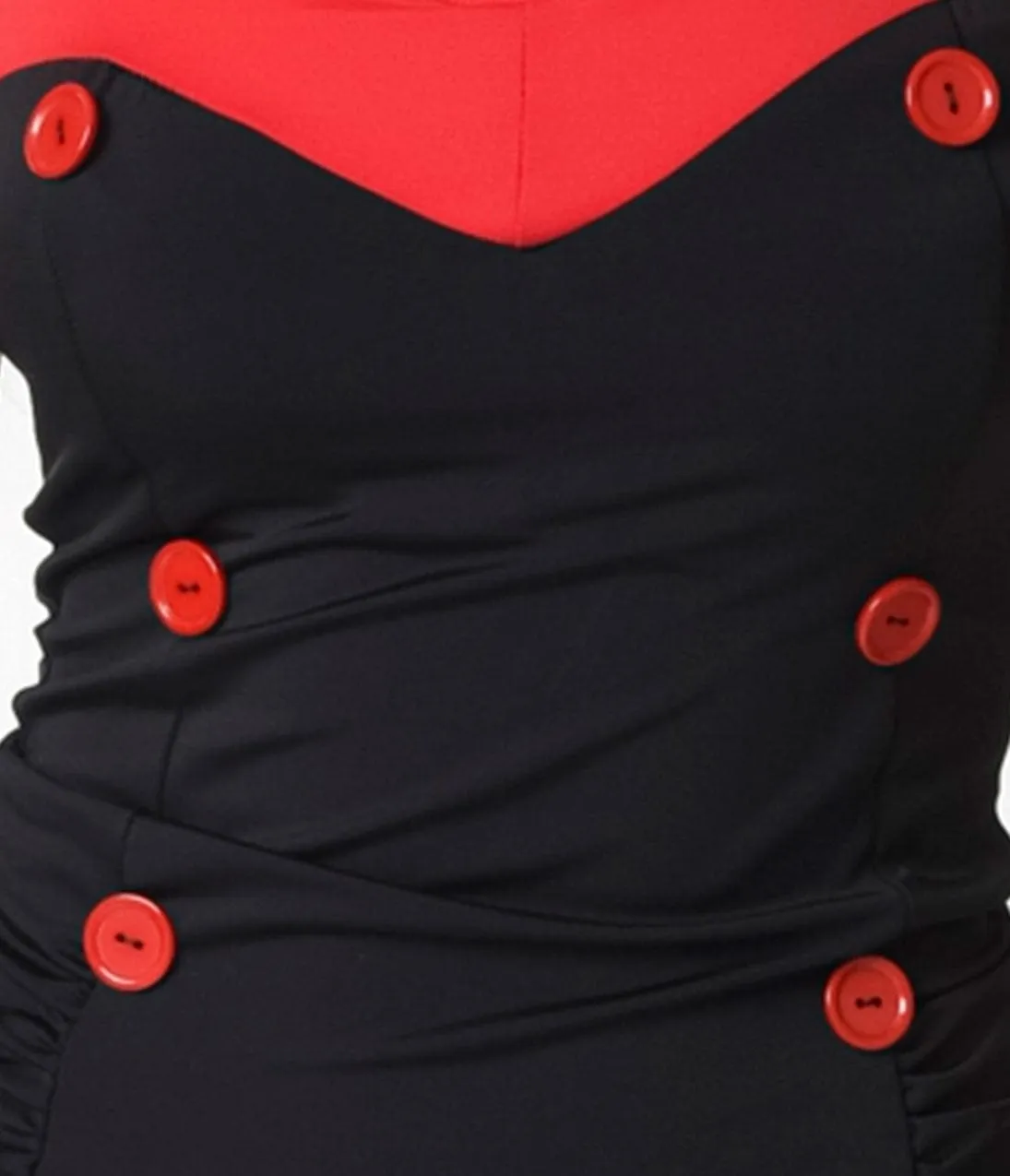 Vintage Style Black & Red Sailor Halter One Piece Swimdress sold by Unique Vintage product image thumbnail 2