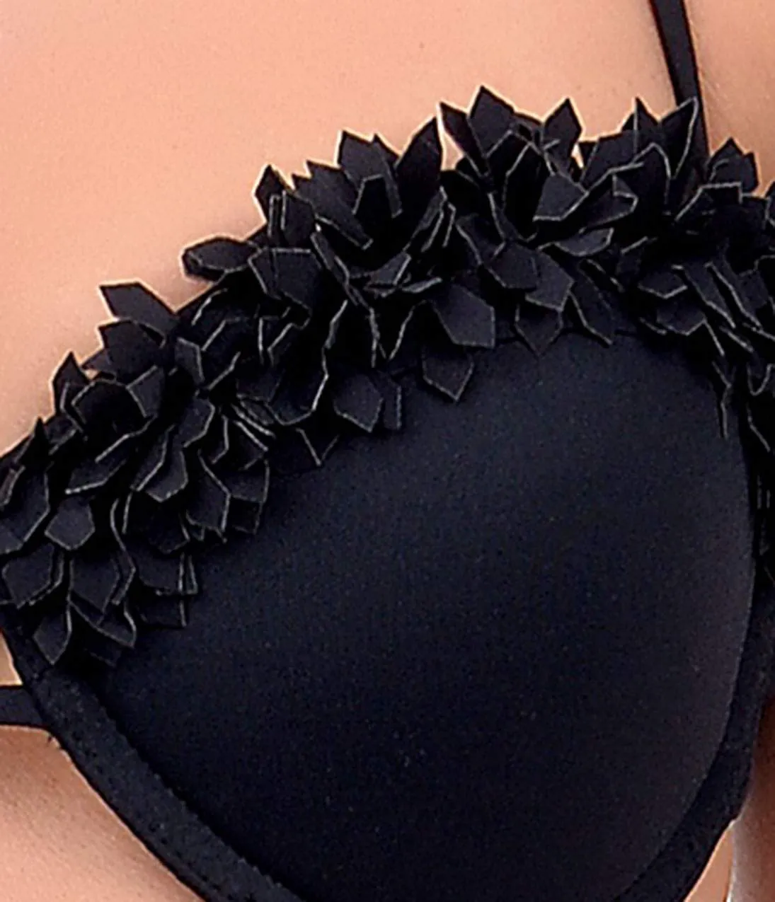 Black Betty Retro Sweetheart Ruffle Balconette Swim Bra sold by Unique Vintage product image thumbnail 4