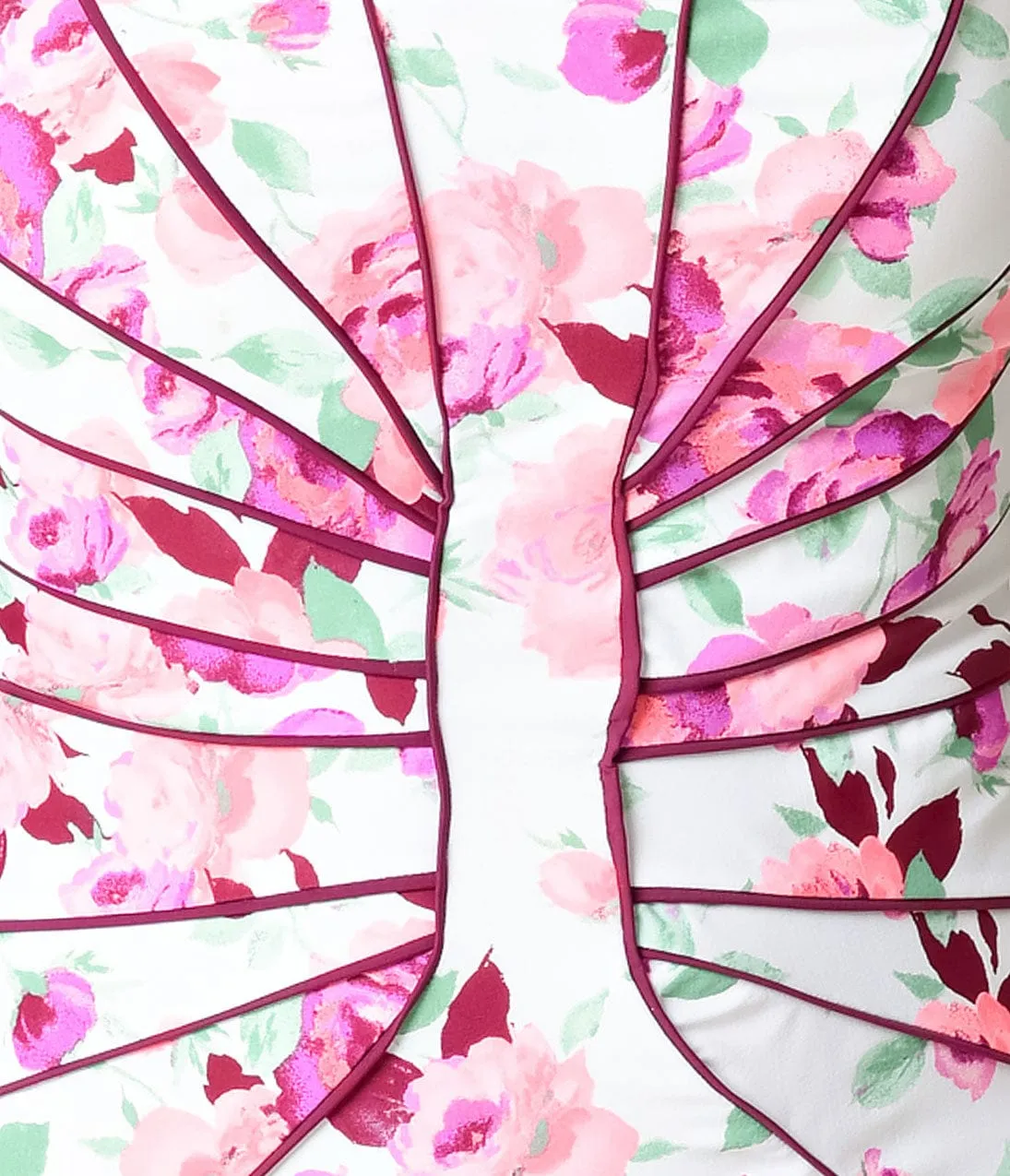Betsey Johnson 1950s Style White & Prisoner Of Love One Piece Swimsuit sold by Unique Vintage product image thumbnail 4