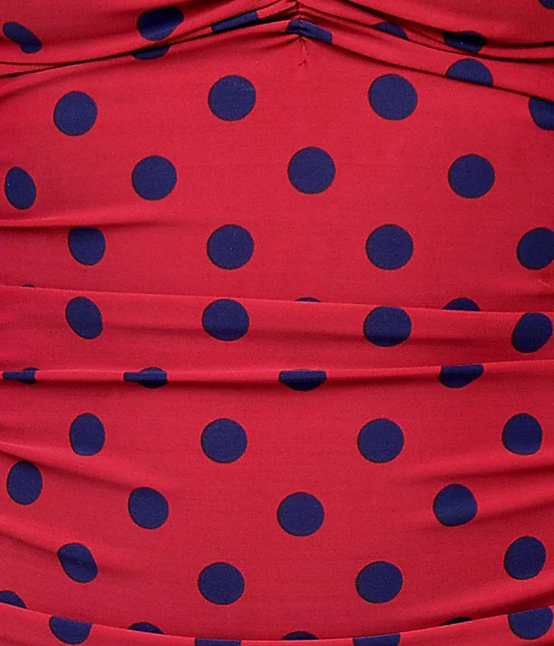 Esther Williams 1950s Pin Up Burgundy & Navy Polka Dot Sheath Halter Swimsuit sold by Unique Vintage product image thumbnail 4