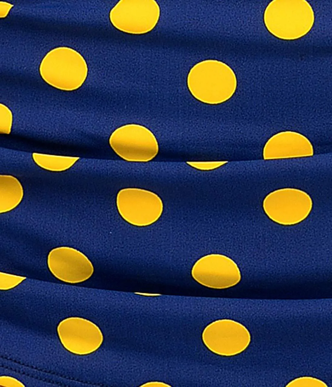 Esther Williams 1950s Style Navy & Yellow Dotted Two Piece Swimsuit sold by Unique Vintage product image thumbnail 3