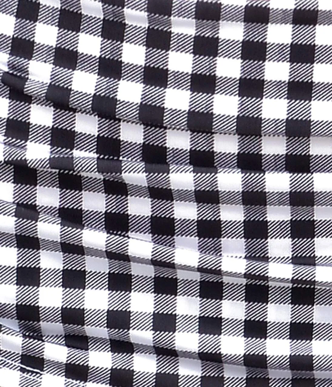 Esther Williams 1950s Style Black & White Gingham Two Piece Swimsuit sold by Unique Vintage product image thumbnail 5