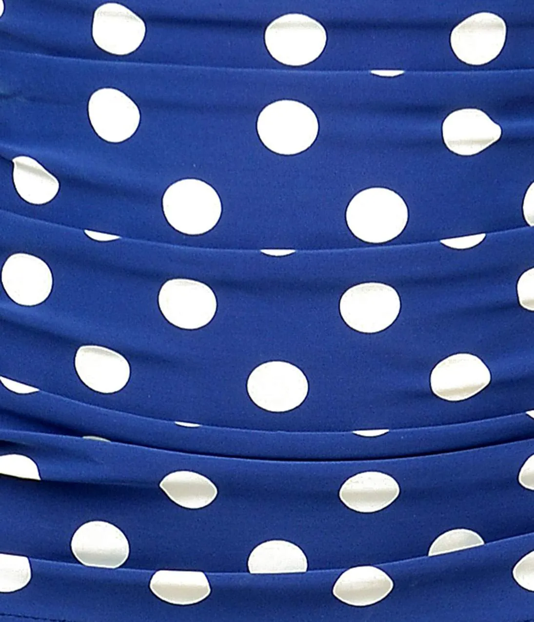 Esther Williams Exclusive 1950s Pin Up Navy & White Polka Dot Sheath Halter Swimsuit sold by Unique Vintage product image thumbnail 4