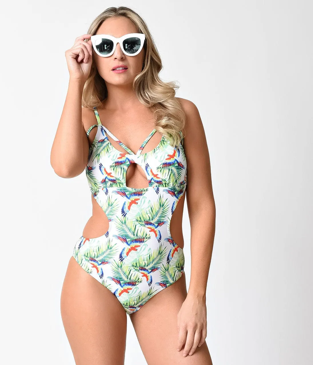 Tropical Print Birds Of Paradise Monokini sold by Unique Vintage product image thumbnail 5