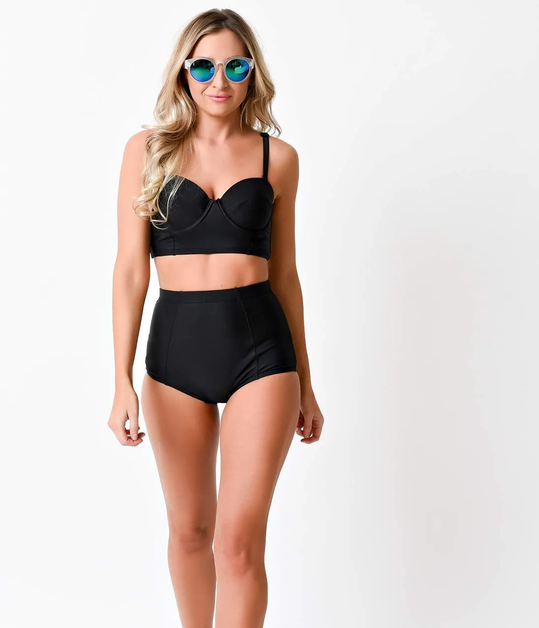 Kingdom & State Vintage Style Black High Waist Bombshell Swim Bottom sold by Unique Vintage product image thumbnail 5