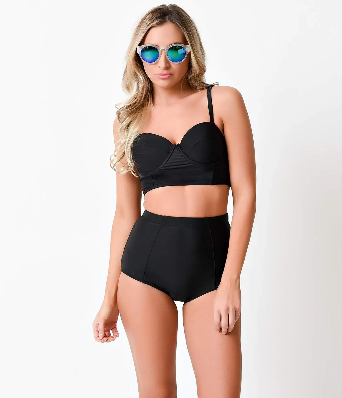 Kingdom & State Vintage Style Black High Waist Bombshell Swim Bottom sold by Unique Vintage product image thumbnail 3