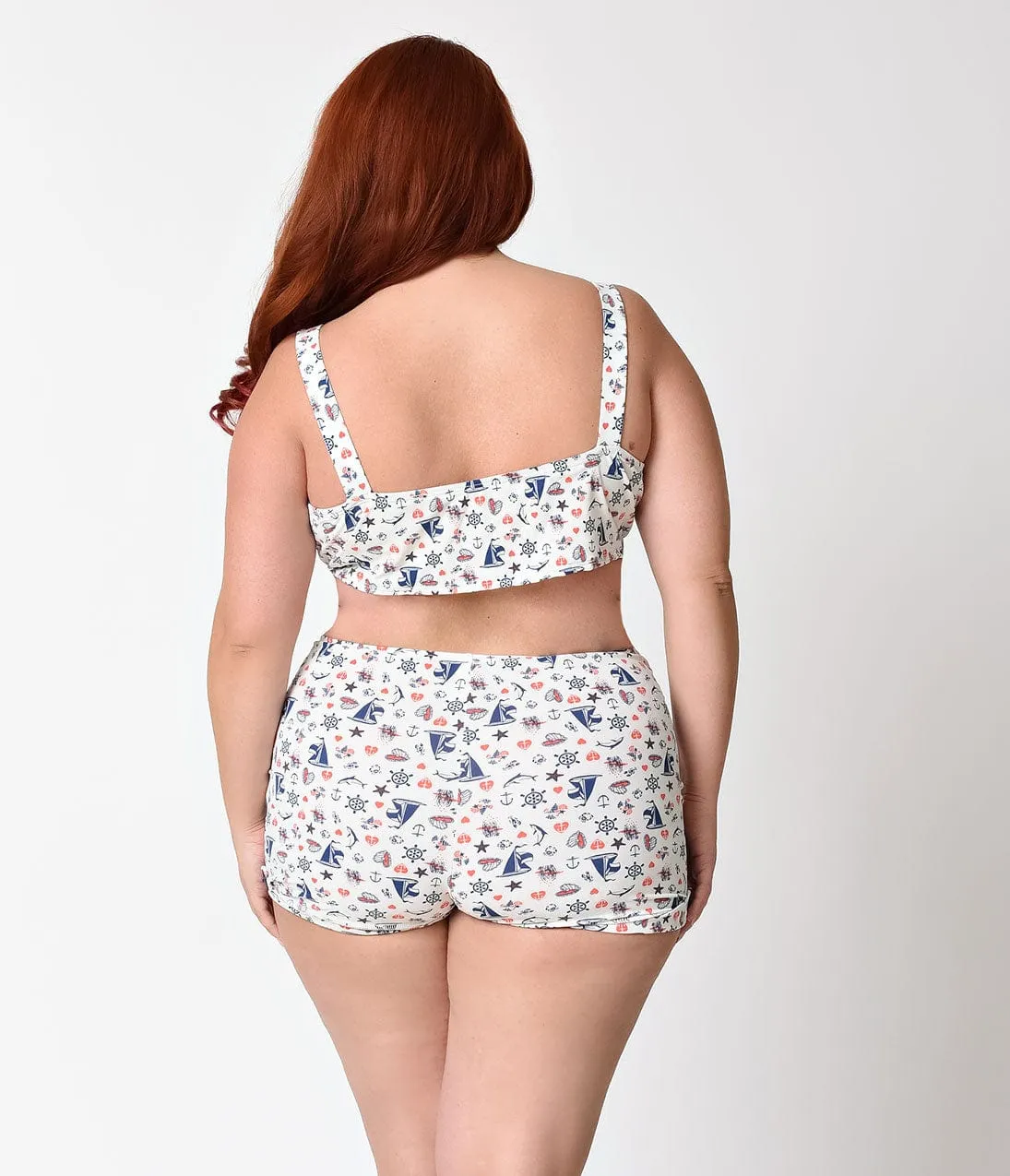 Girl Howdy Plus Size Vintage High Waist Marina Swim Top sold by Unique Vintage product image thumbnail 3