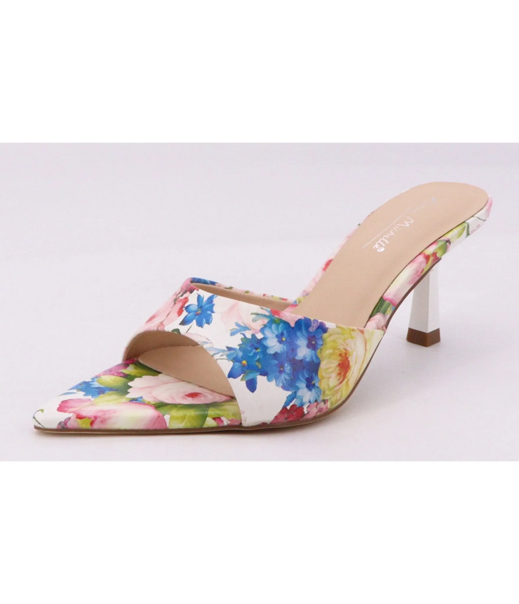 Floral Peep Toe Heel Mules sold by Unique Vintage