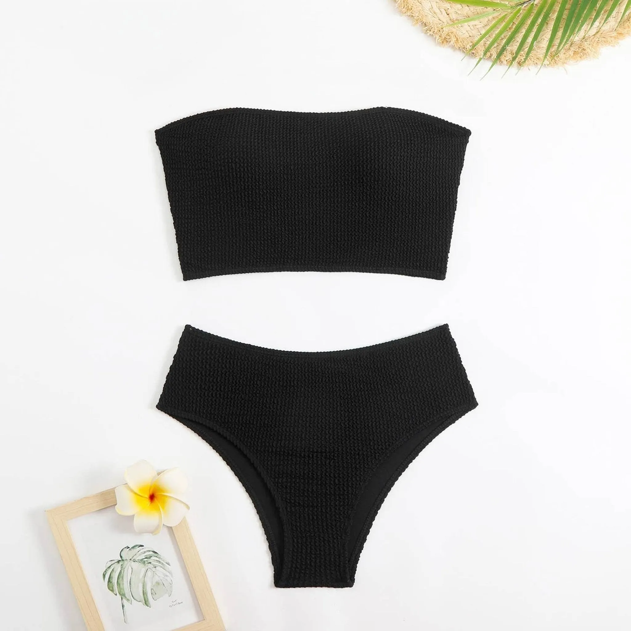 Black Bandeau Bikini Set sold by Unique Vintage product image thumbnail 3