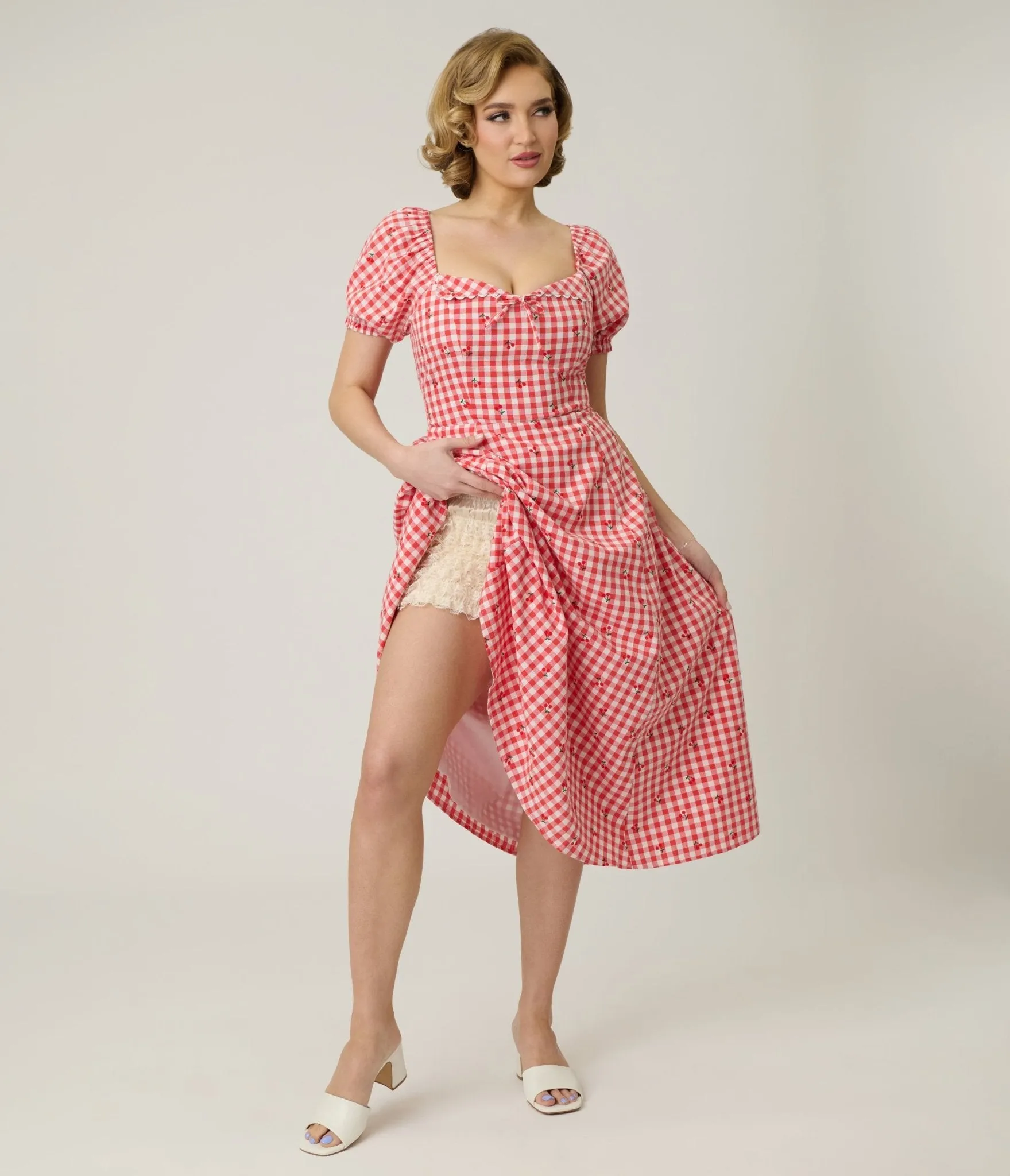 Unique Vintage White High Waist Ruffle Bloomers sold by Unique Vintage