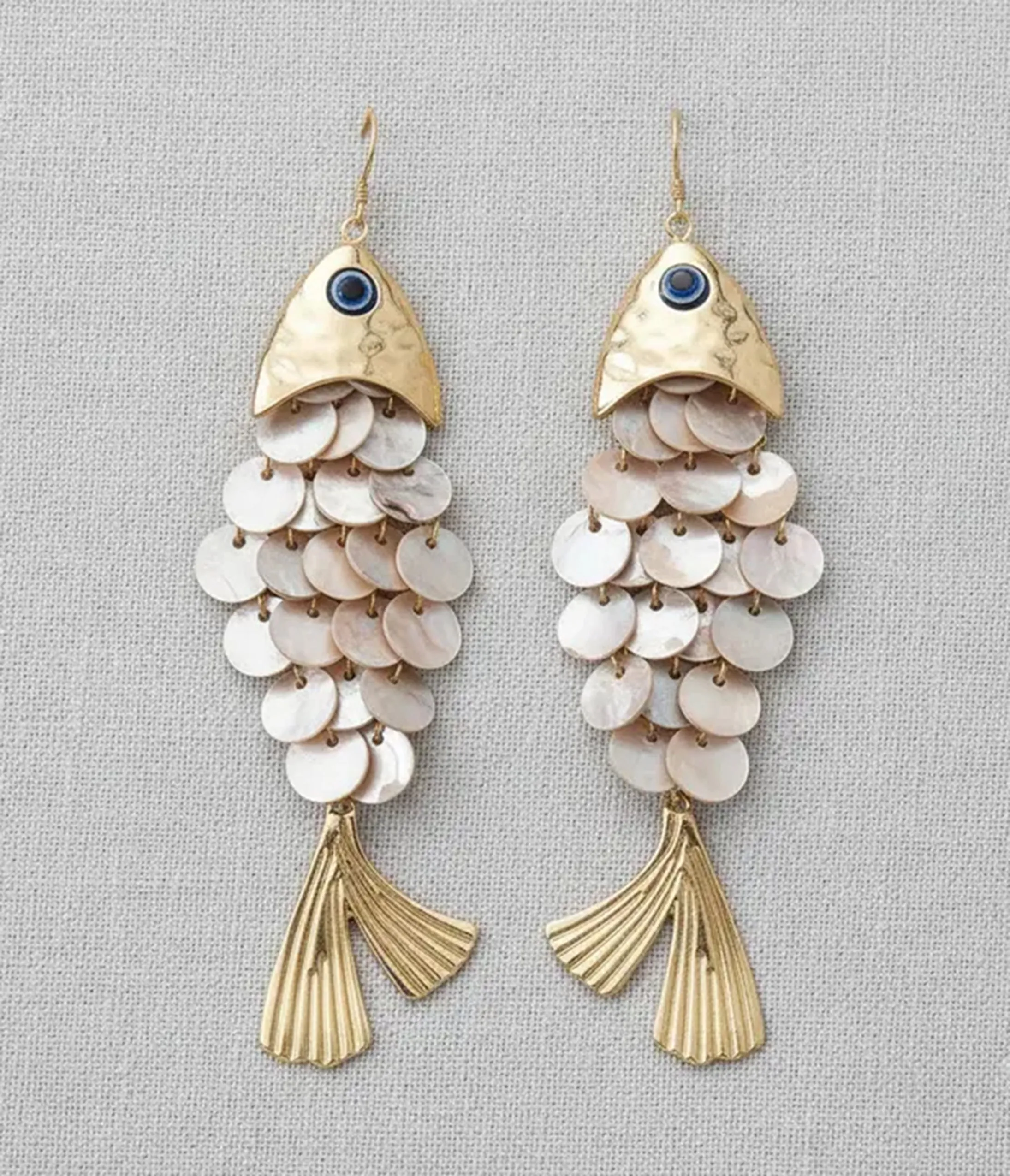 Shell Fish Dangle Earrings sold by Unique Vintage