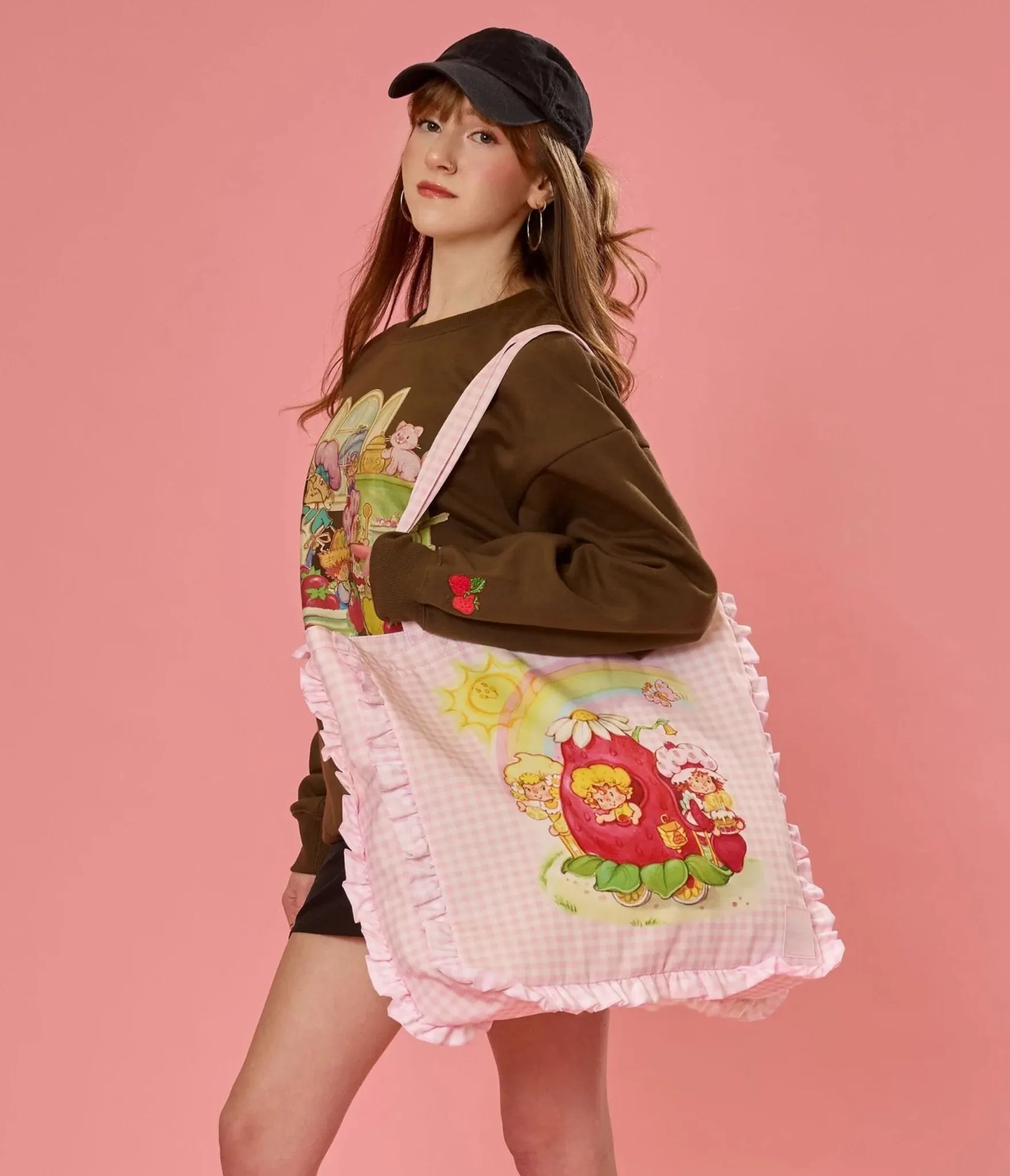 Cakeworthy Strawberry Shortcake Ruffle Tote Bag sold by Unique Vintage