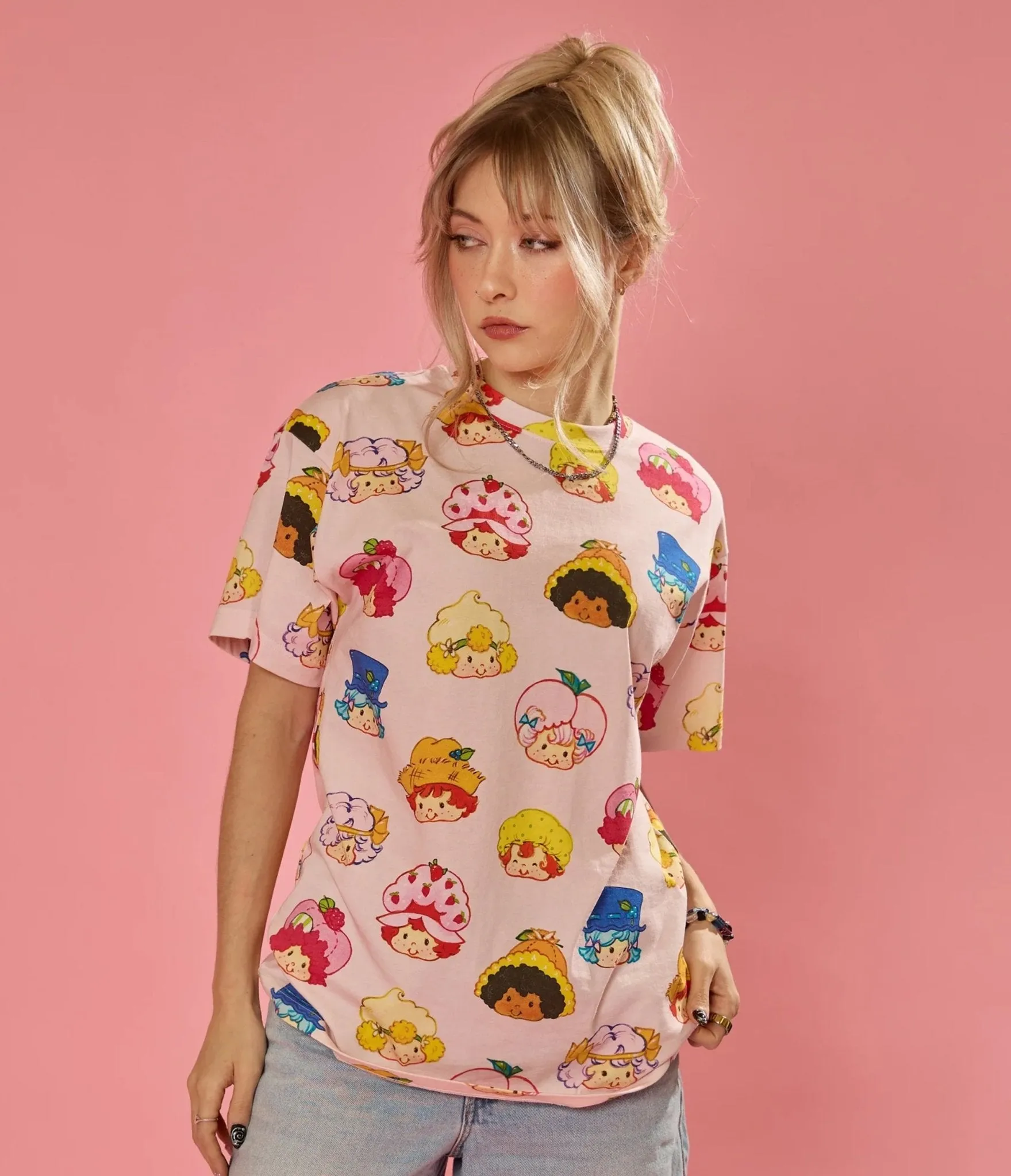 Cakeworthy Strawberry Shortcake All Over Print Unisex Graphic Tee sold by Unique Vintage product image thumbnail 2