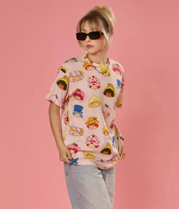 Cakeworthy Strawberry Shortcake All Over Print Unisex Graphic Tee sold by Unique Vintage