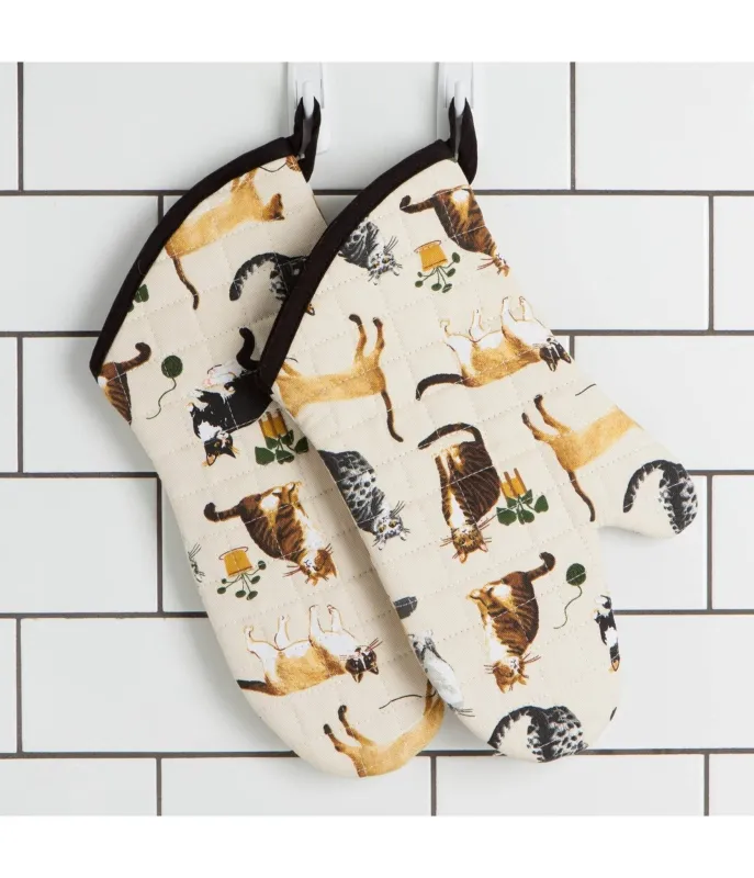 Cat Collective Oven Mitt Set made by Unique Vintage