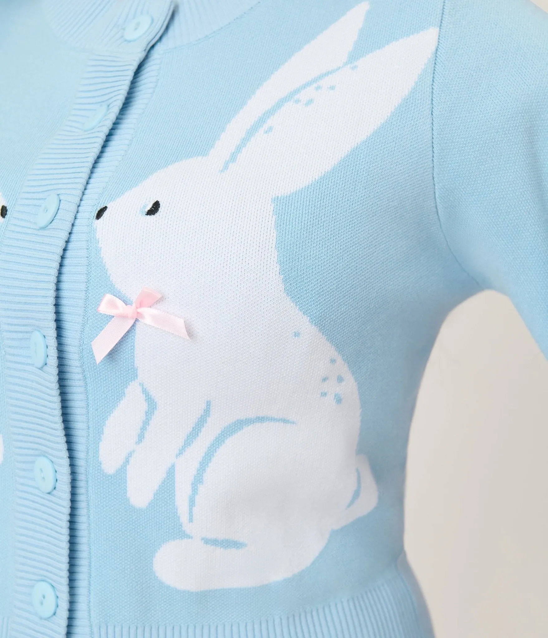 Unique Vintage Blue Bunny Cropped Cardigan sold by Unique Vintage product image thumbnail 5