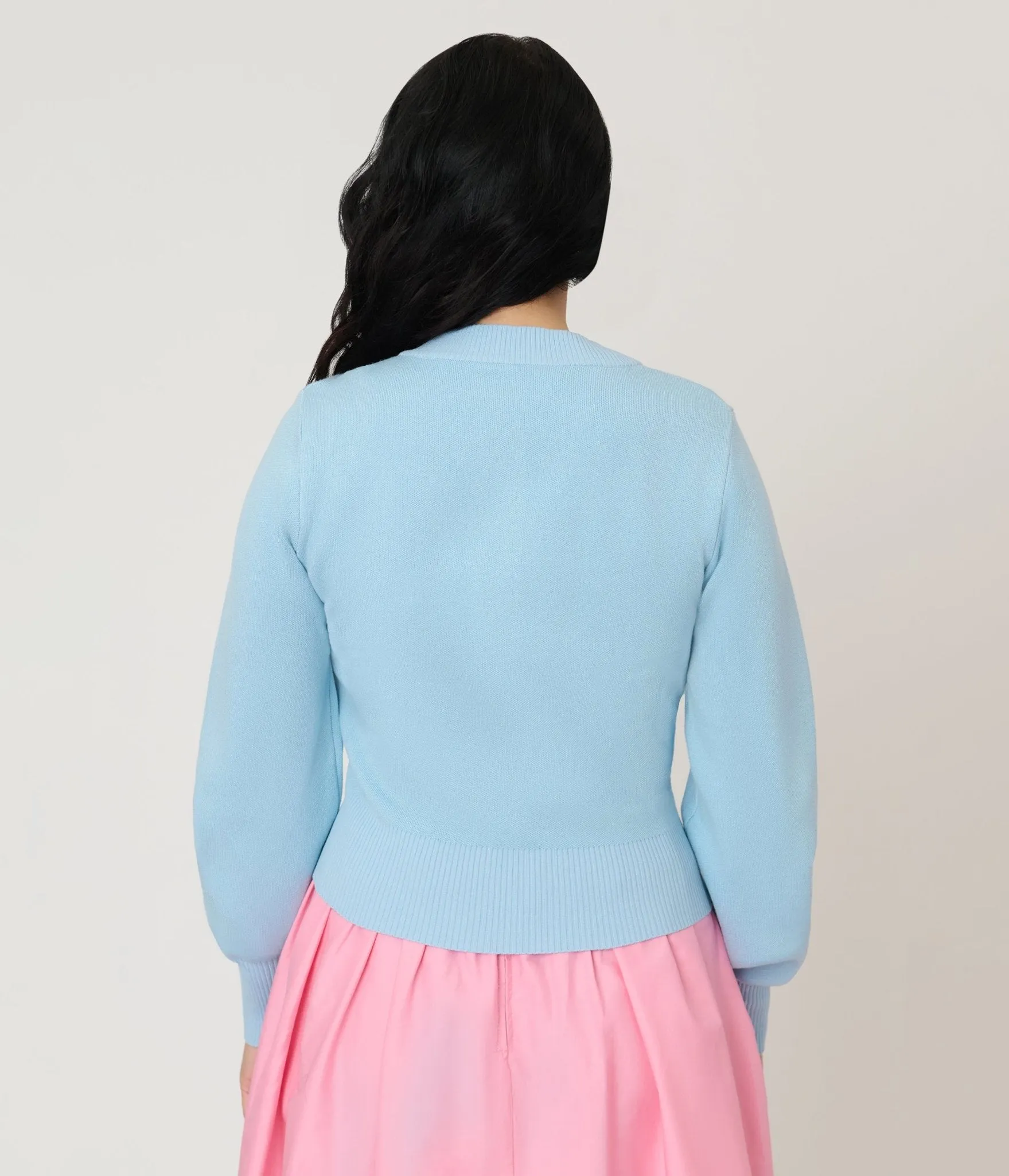 Unique Vintage Blue Bunny Cropped Cardigan sold by Unique Vintage product image thumbnail 2