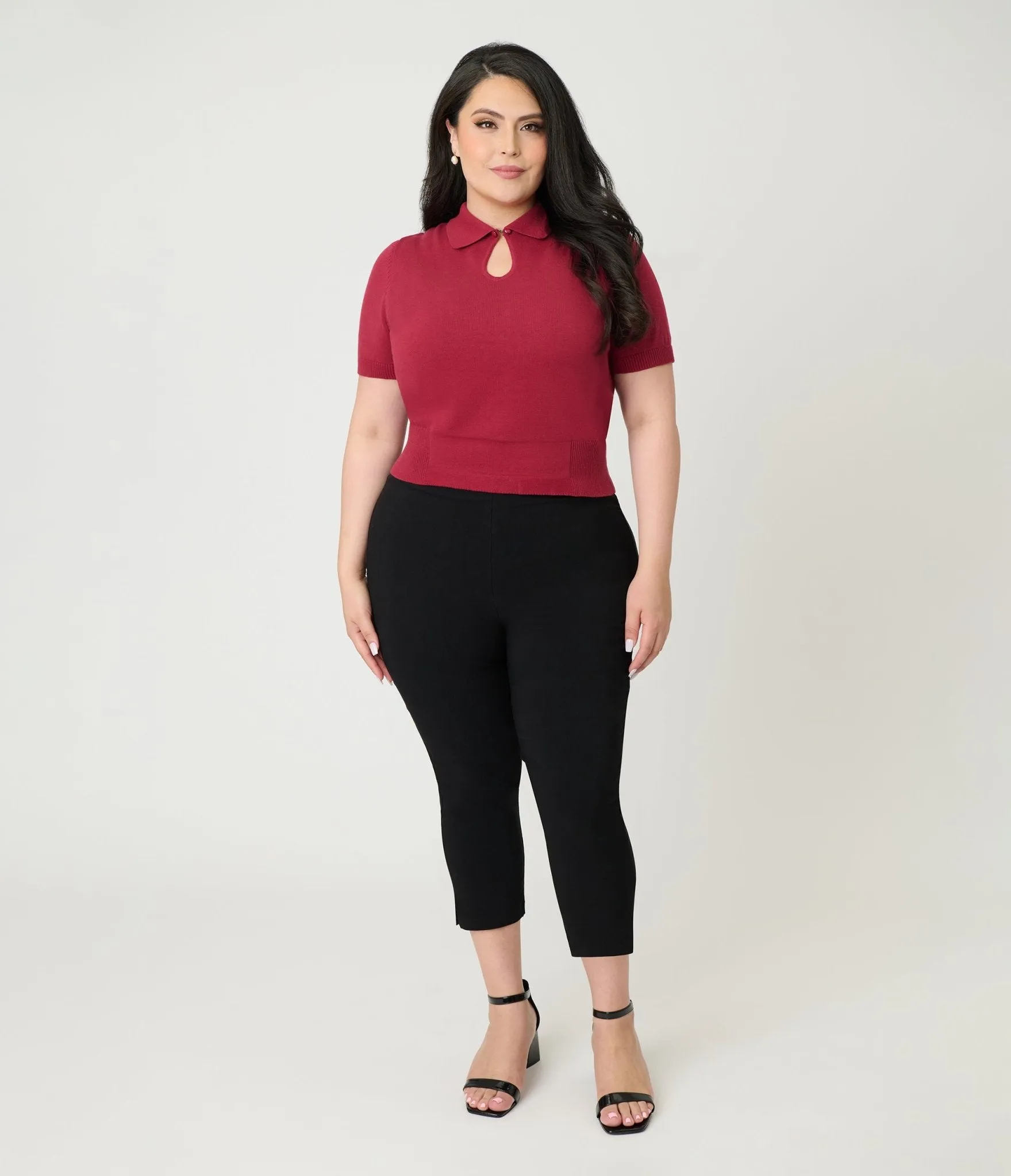 Banned Plus Size Burgundy Cotton Rosanna Sweater sold by Unique Vintage product image thumbnail 4