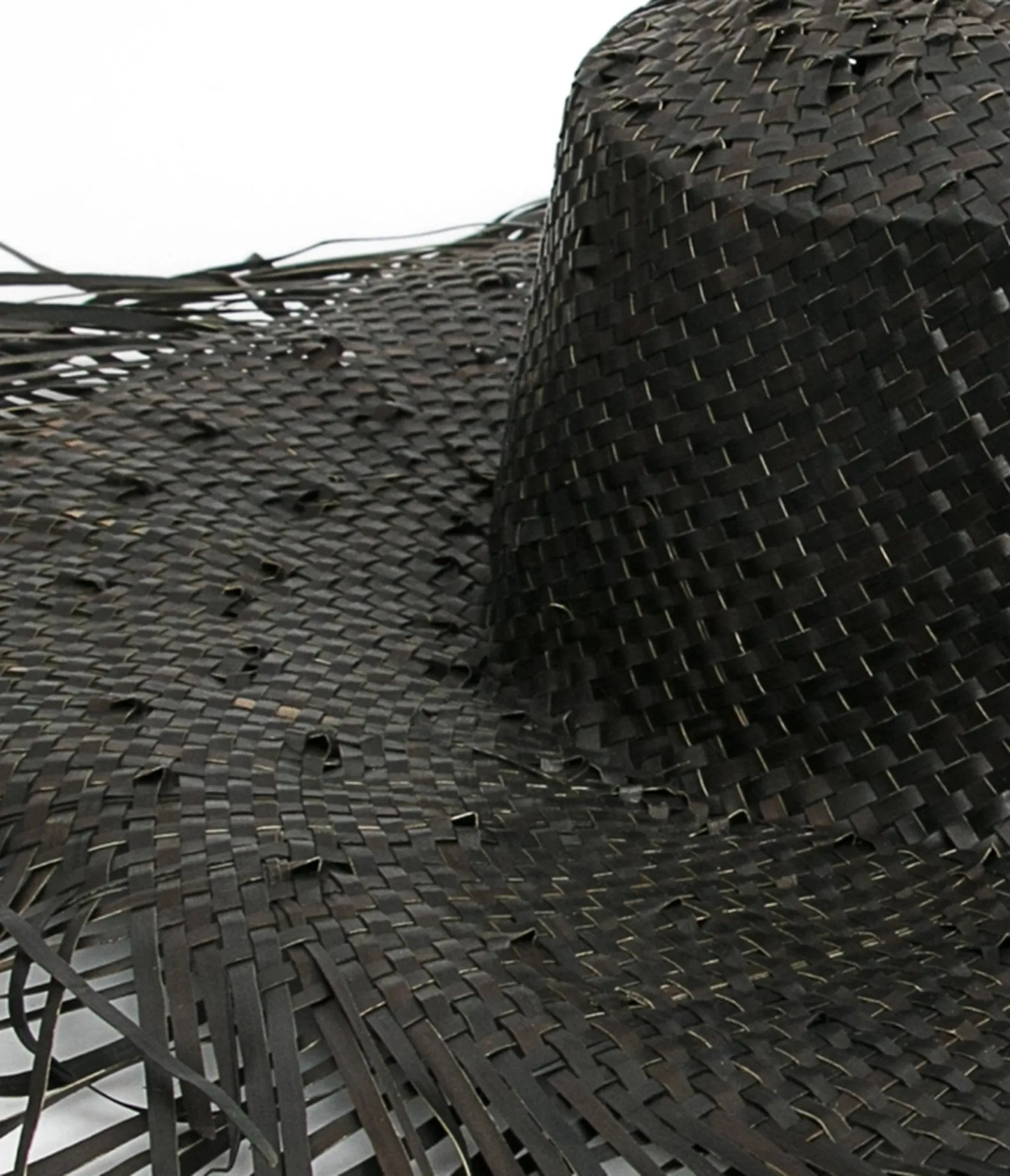 Black Raffia Frayed Edge Hat sold by Unique Vintage product image thumbnail 3