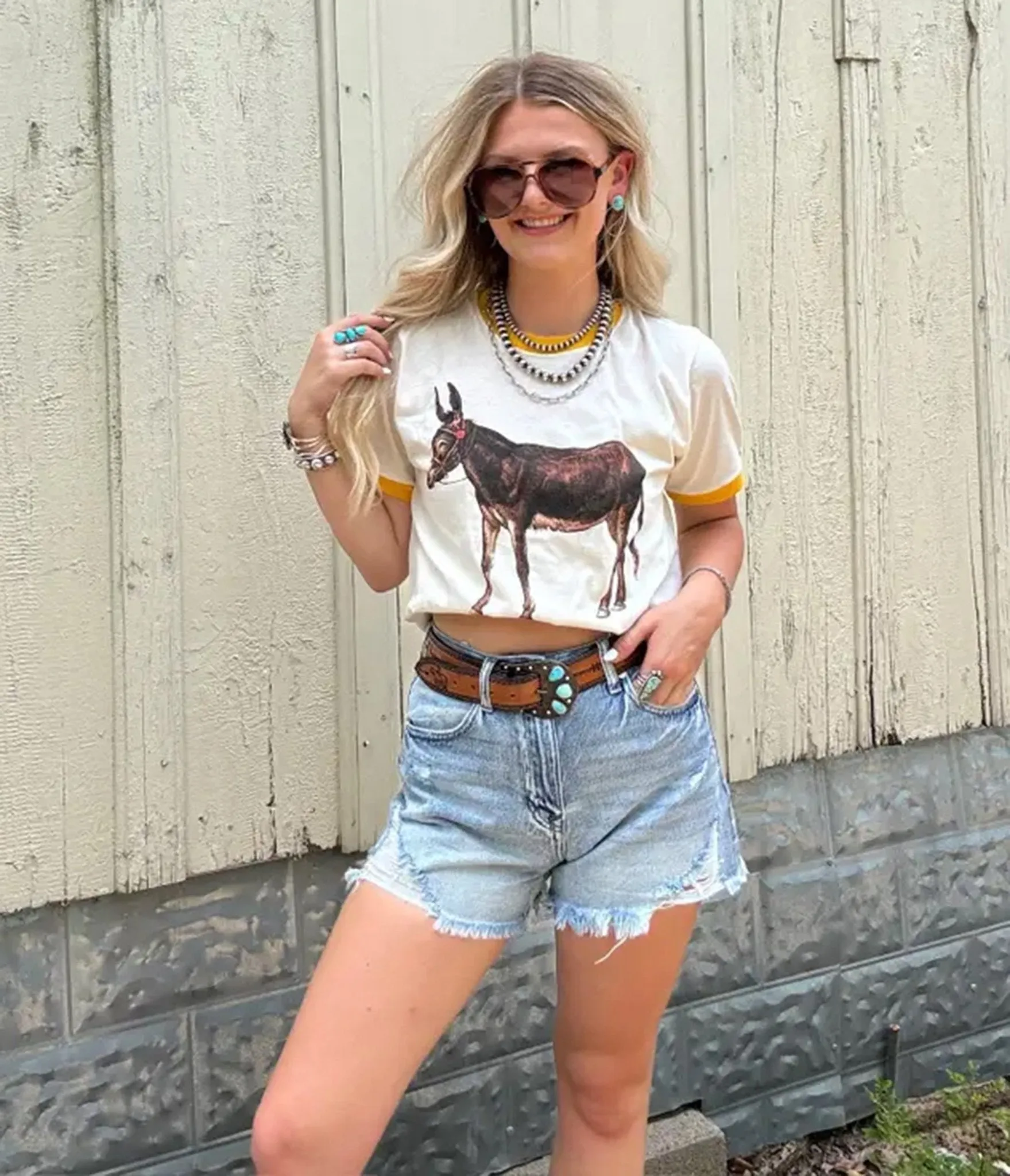 Vintage Donkey Ringer Tee sold by Unique Vintage