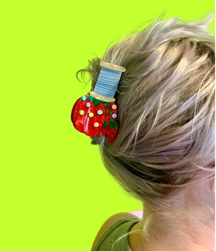Pin Cushion Hair Clip made by Unique Vintage