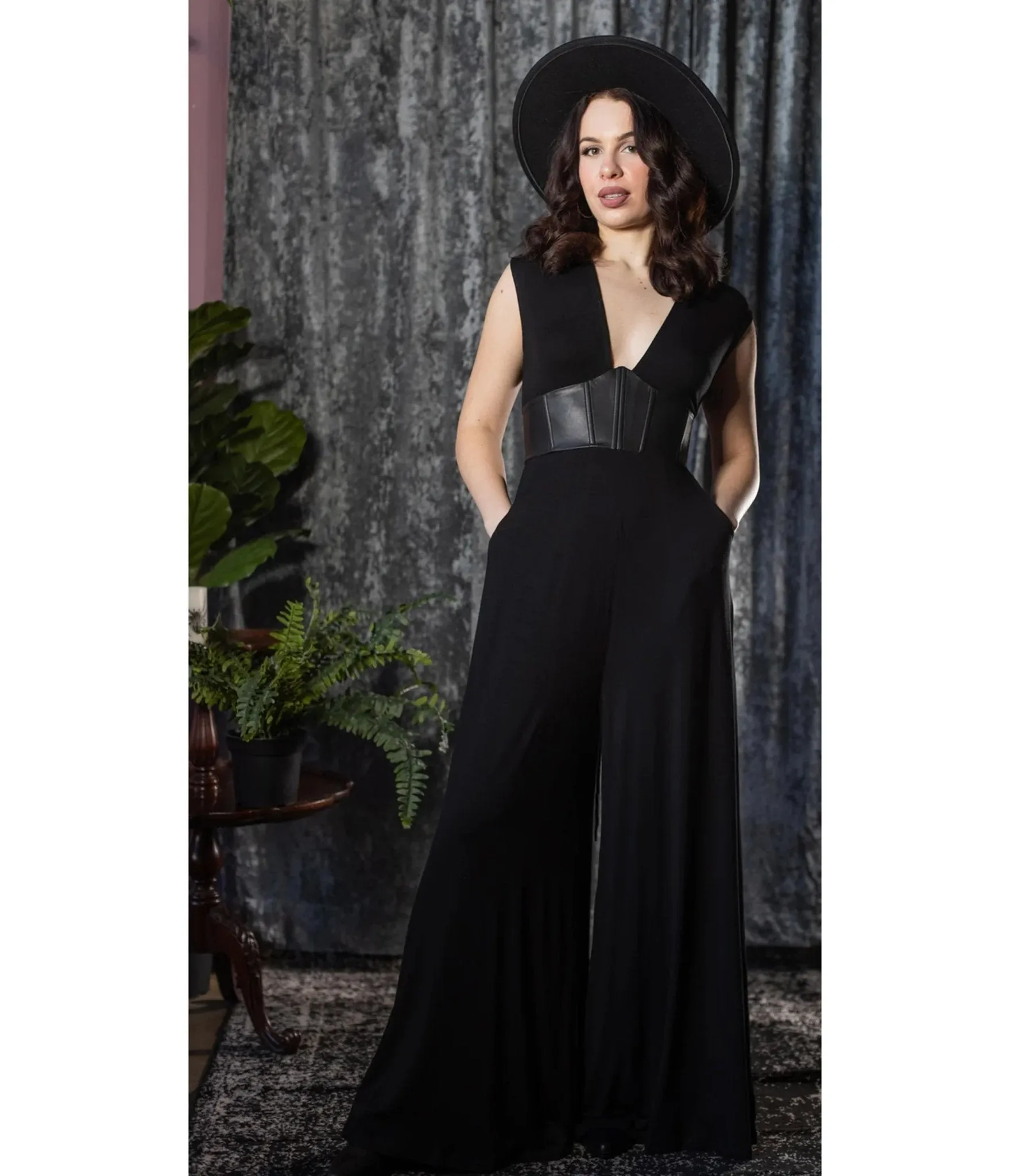 Witchwood Bags Black Ever Haunting Jumpsuit sold by Unique Vintage