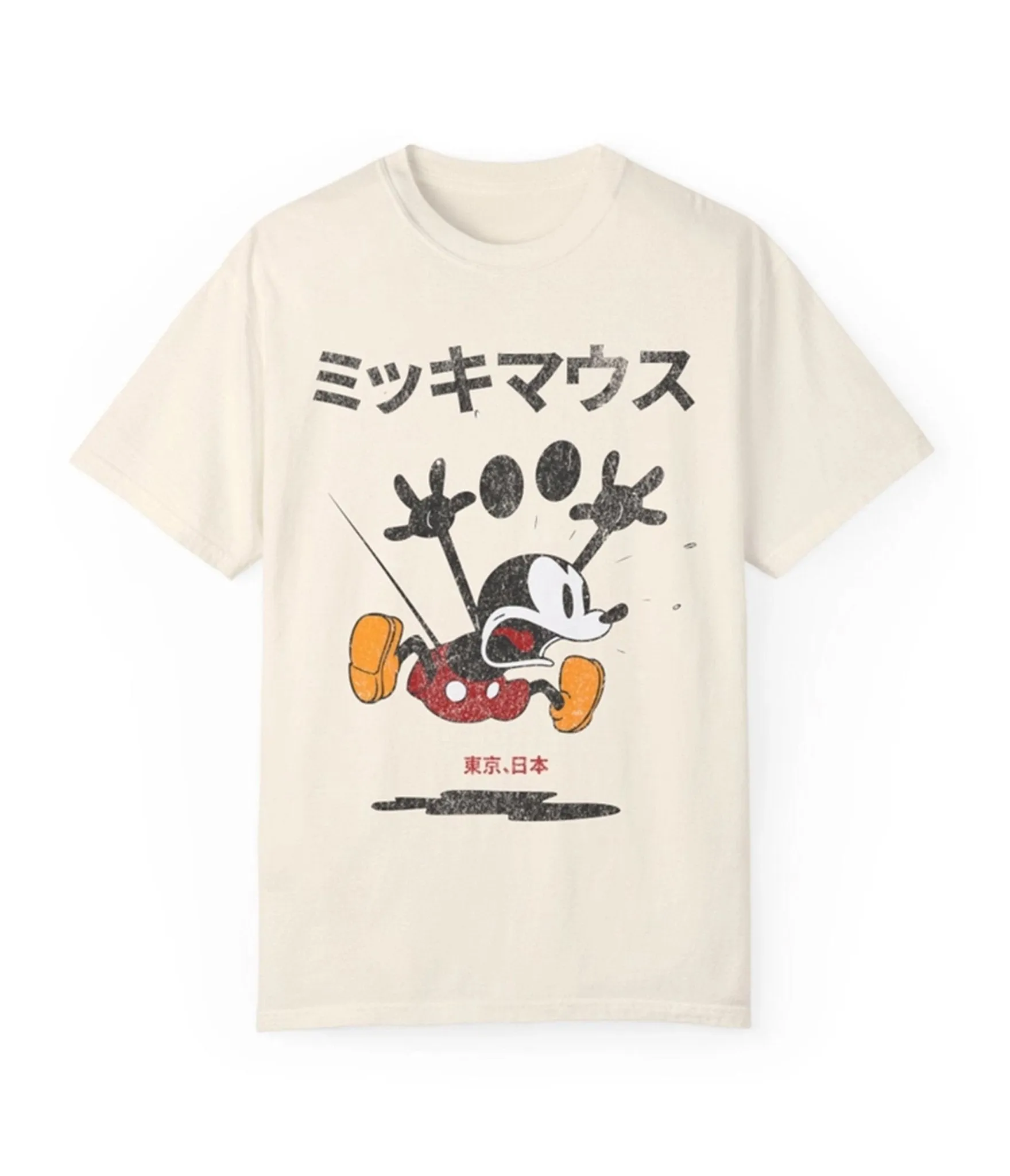 Ivory Vintage Style Japanese Mouse Unisex Graphic Tee sold by Unique Vintage