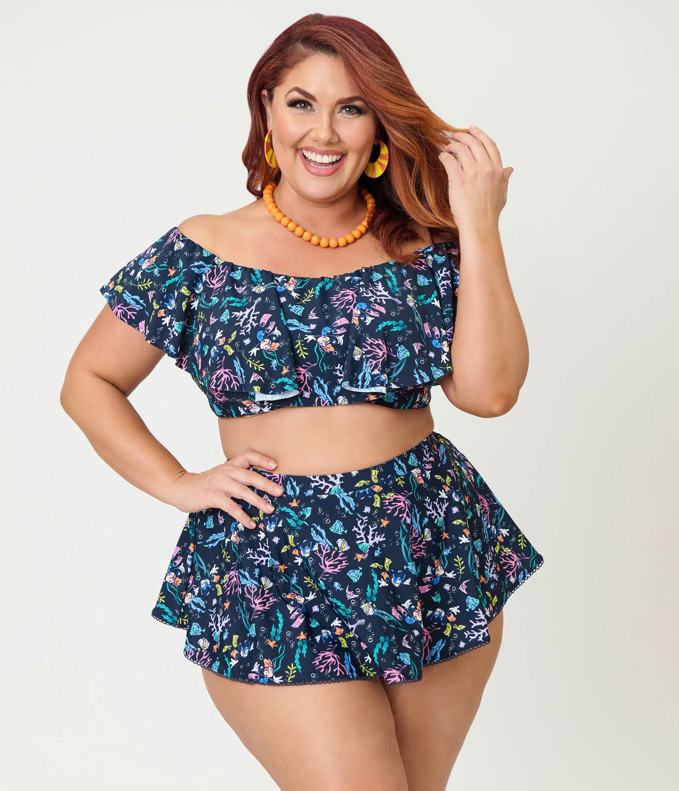 Disney Mickey & Friends Collection by Unique Vintage Plus Size Scuba Mickey Coronado Swim Skirt sold by Unique Vintage product image thumbnail 4