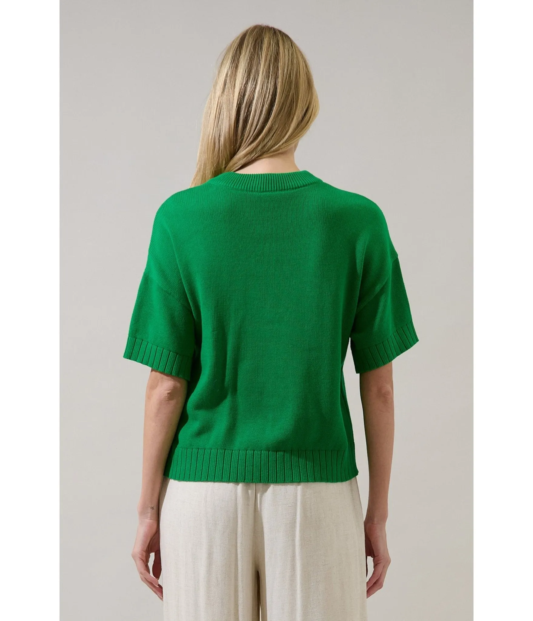 Green Ladybug Drop Shoulder Sweater sold by Unique Vintage product image thumbnail 2