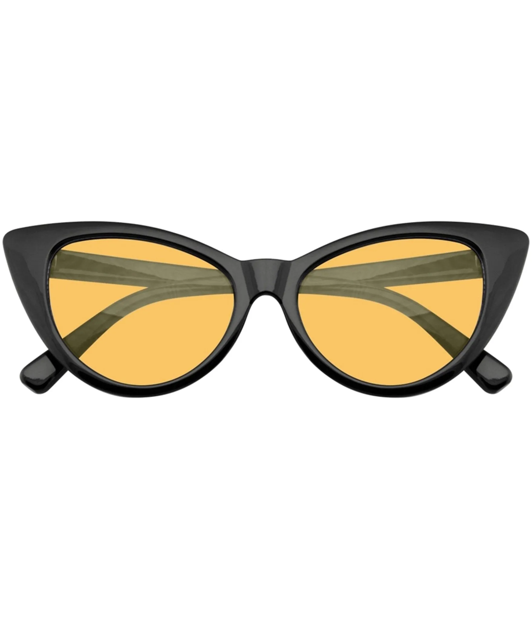 Retro Black & Orange Lens Cat Eye Sunglasses sold by Unique Vintage