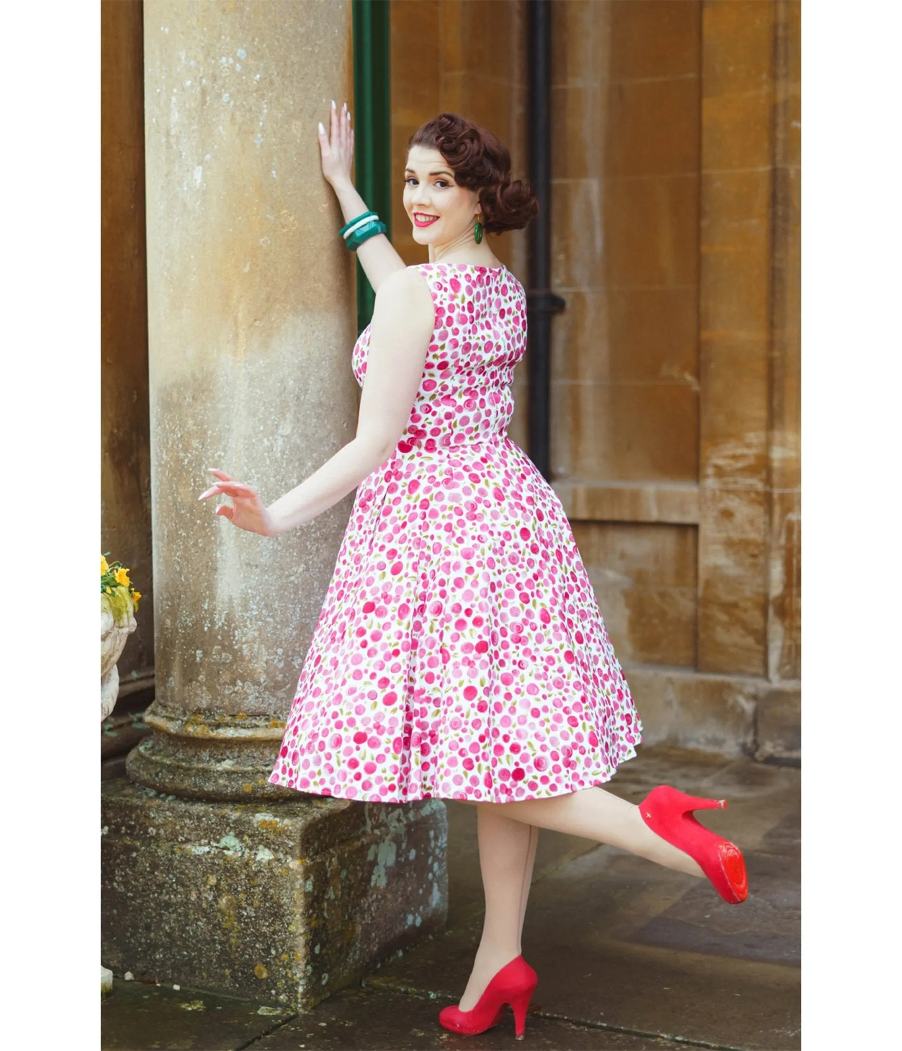 Rosy Petal Swing Dress sold by Unique Vintage product image thumbnail 2