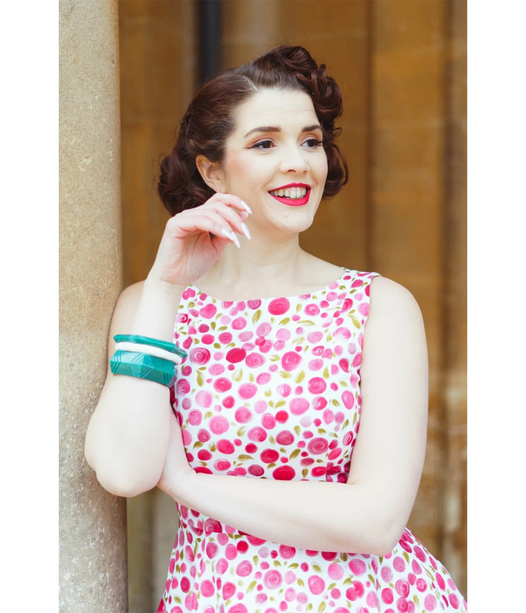 Rosy Petal Swing Dress sold by Unique Vintage product image thumbnail 3