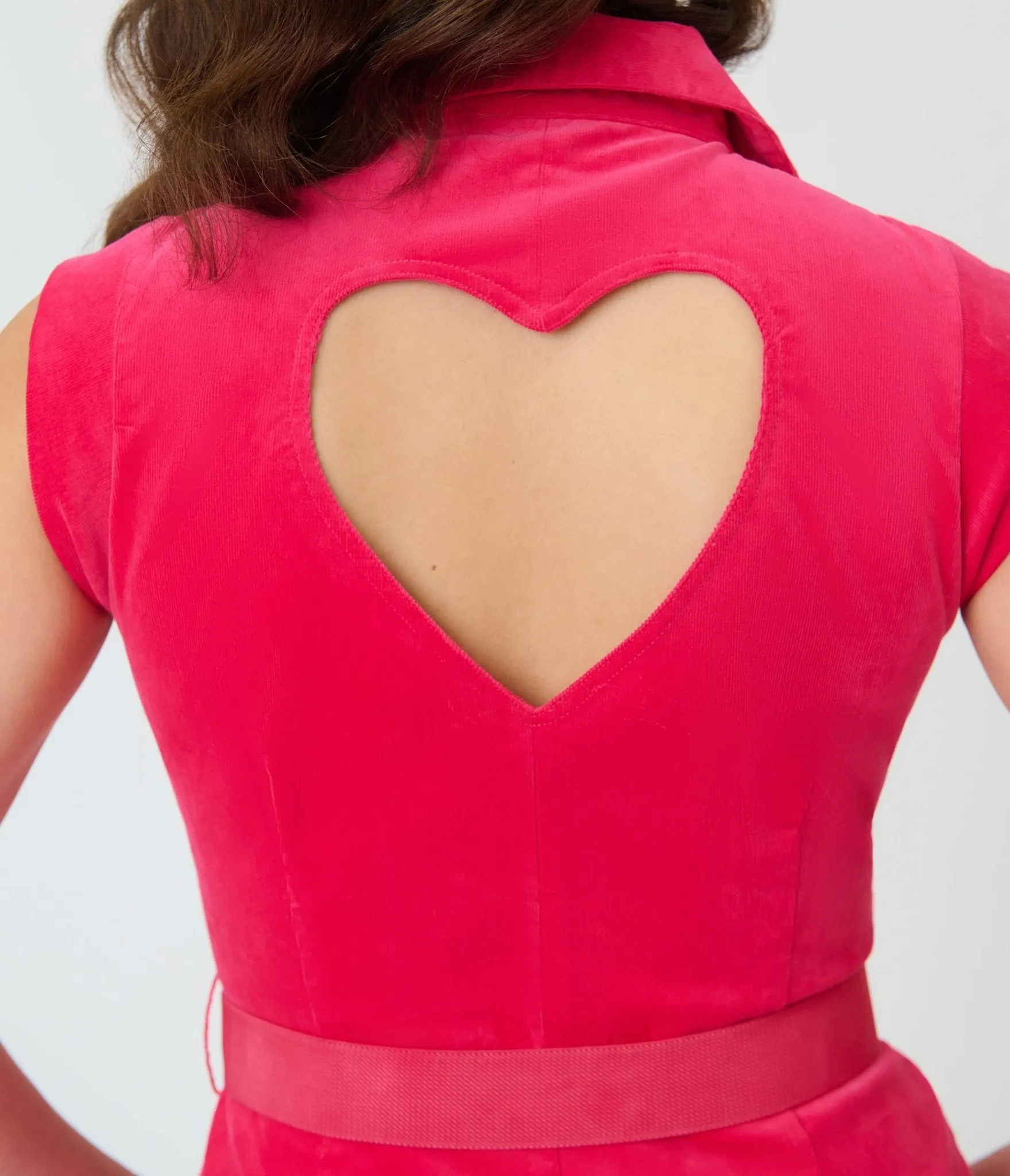 Smak Parlour 1970s Hot Pink Belted Romper sold by Unique Vintage product image thumbnail 4
