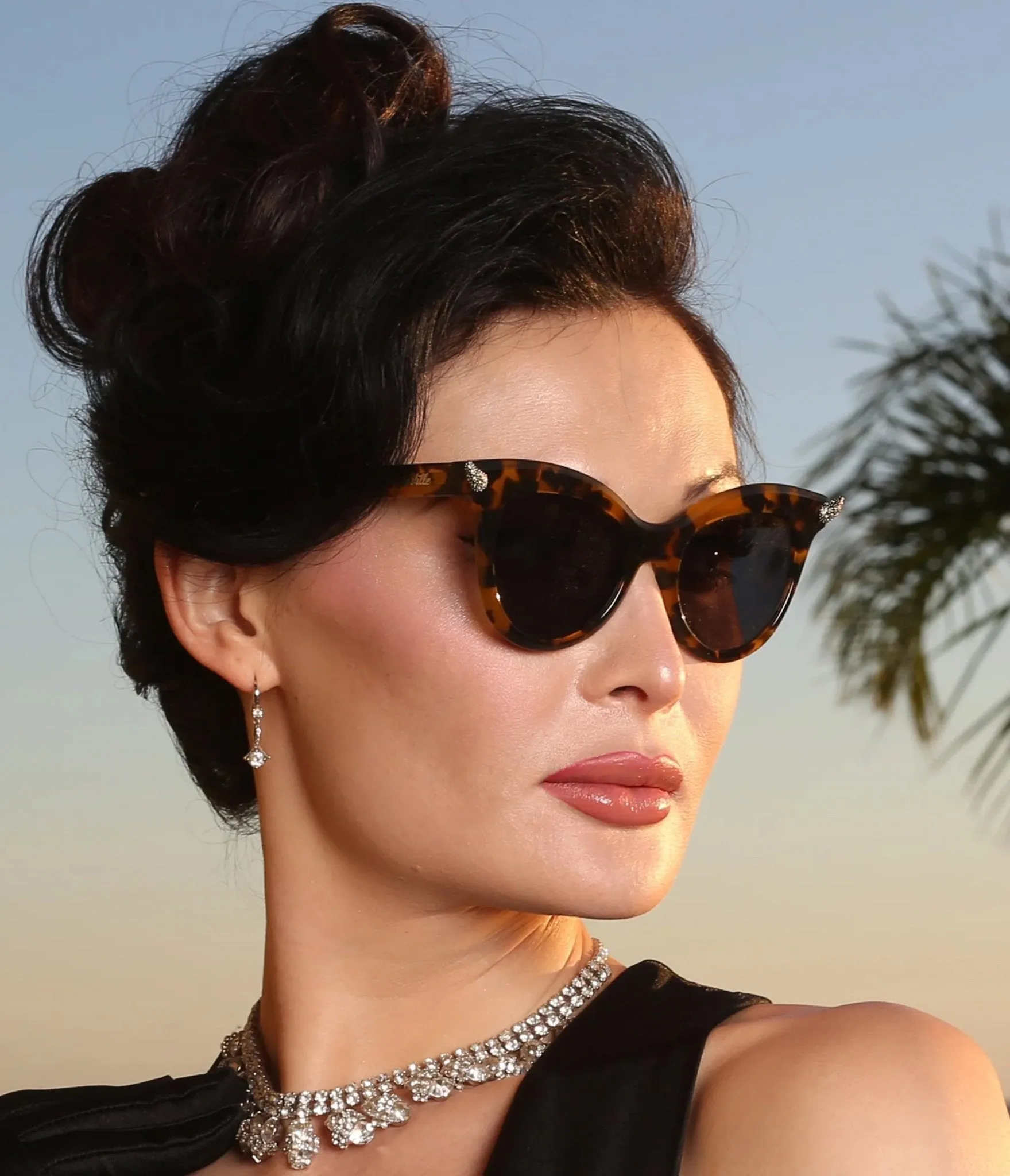 Lux De Ville Gold Tortoise Deville Sunglasses sold by Unique Vintage product image thumbnail 2