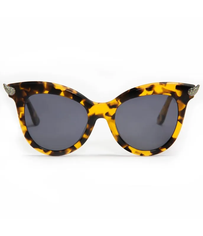 Lux De Ville Gold Tortoise Deville Sunglasses made by Unique Vintage