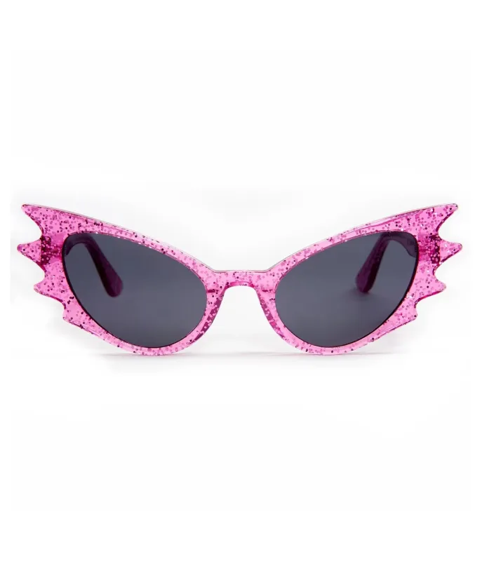 Lux De Ville Pink Sparkle Temper Sunglasses made by Unique Vintage