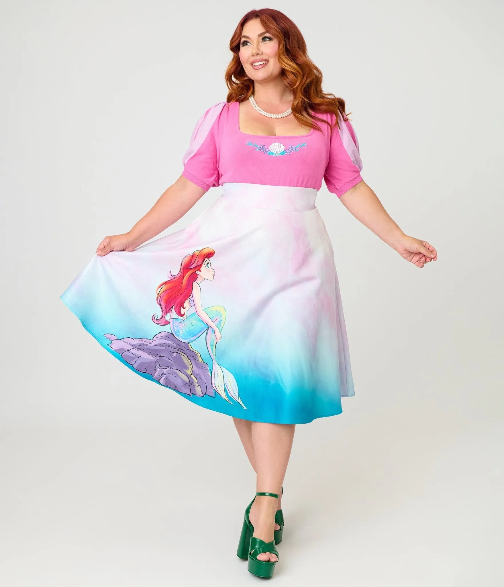 Disney Princess Collection by Unique Vintage Plus Size Pale Pink Short Sleeve Sweater sold by Unique Vintage product image thumbnail 5